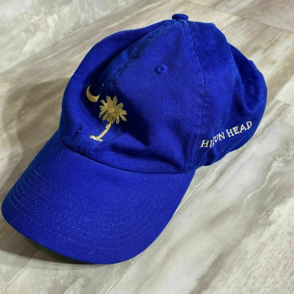 Hilton Head Blue Adjustable Baseball Hat Cap Fahrenheit - Picture 1 of 4